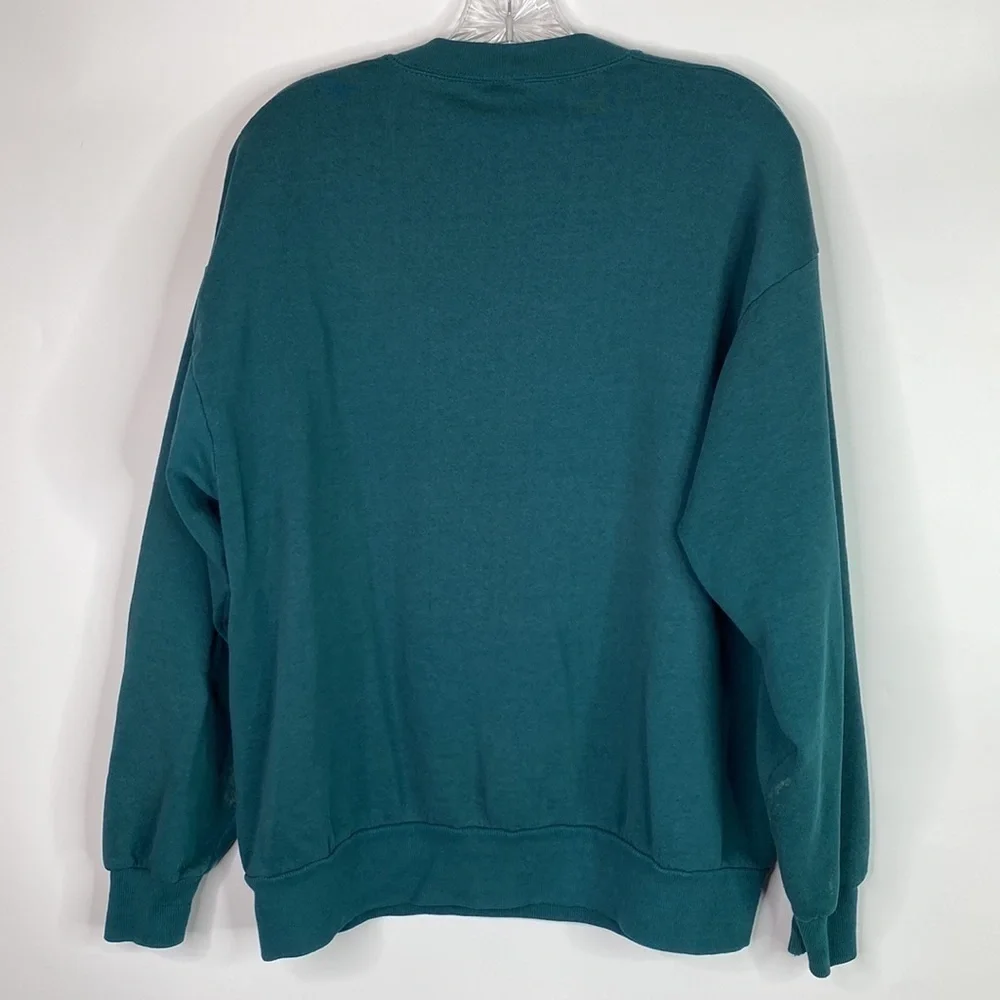 Vintage Jerzees Wisconsin Green Crewneck Sweatshirt Size Large Grunge